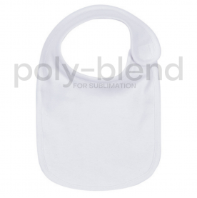 *Sublimation Blanks* Blank Infant Baby Bib - Plain - Poly Blend